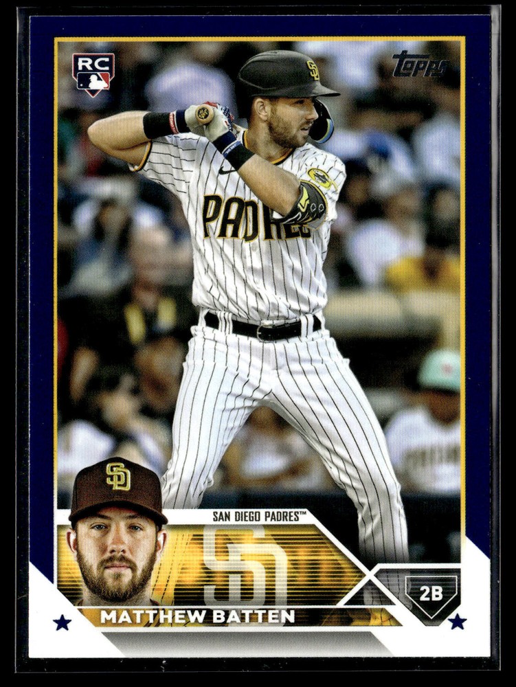 2023 Topps Update Matthew Batten #US38 Royal Blue Parallel San Diego Padres Baseball Card