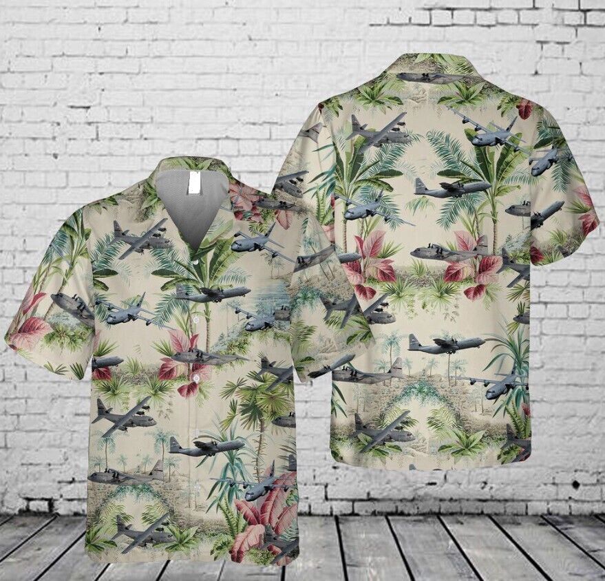 US Air Force Lockheed C 130 Hercules Hawaiian Shirt Aloha Beach Shirt For Men