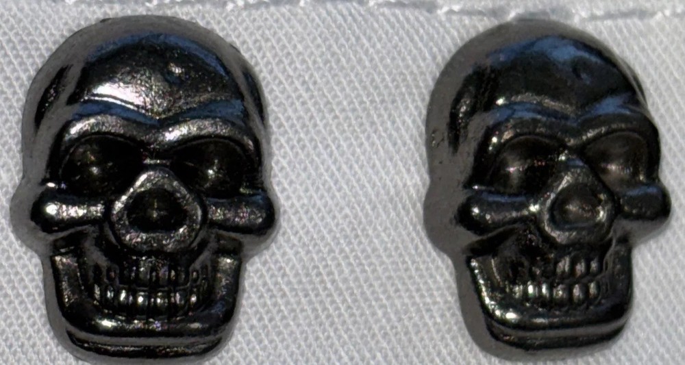 Edgy Punk White Skeleton Skull Studded Flat Cap Adjustable Unisex  