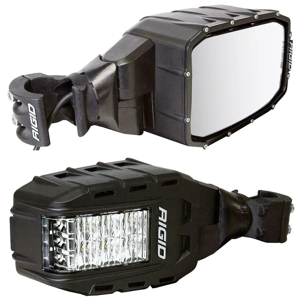 Rigid® Reflect LED Fog Lights 64011 Side Mirrors for Can-Am Polaris Yamaha