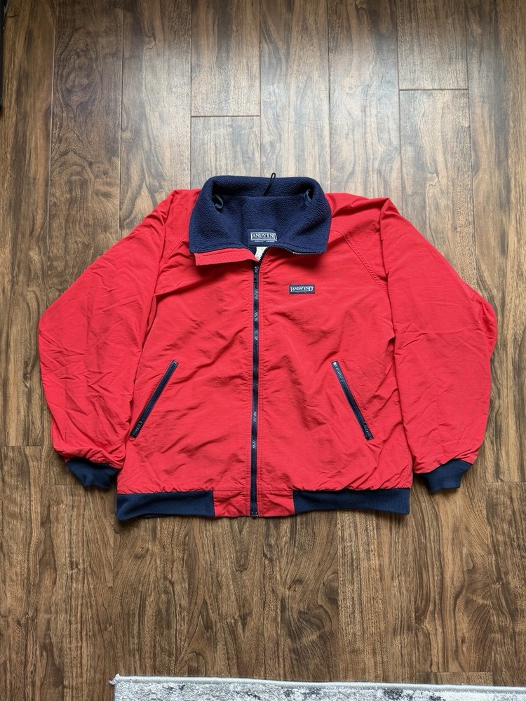 Vintage 90s Lands End Squall Jacket Fleece Lined Size Large Made In USA