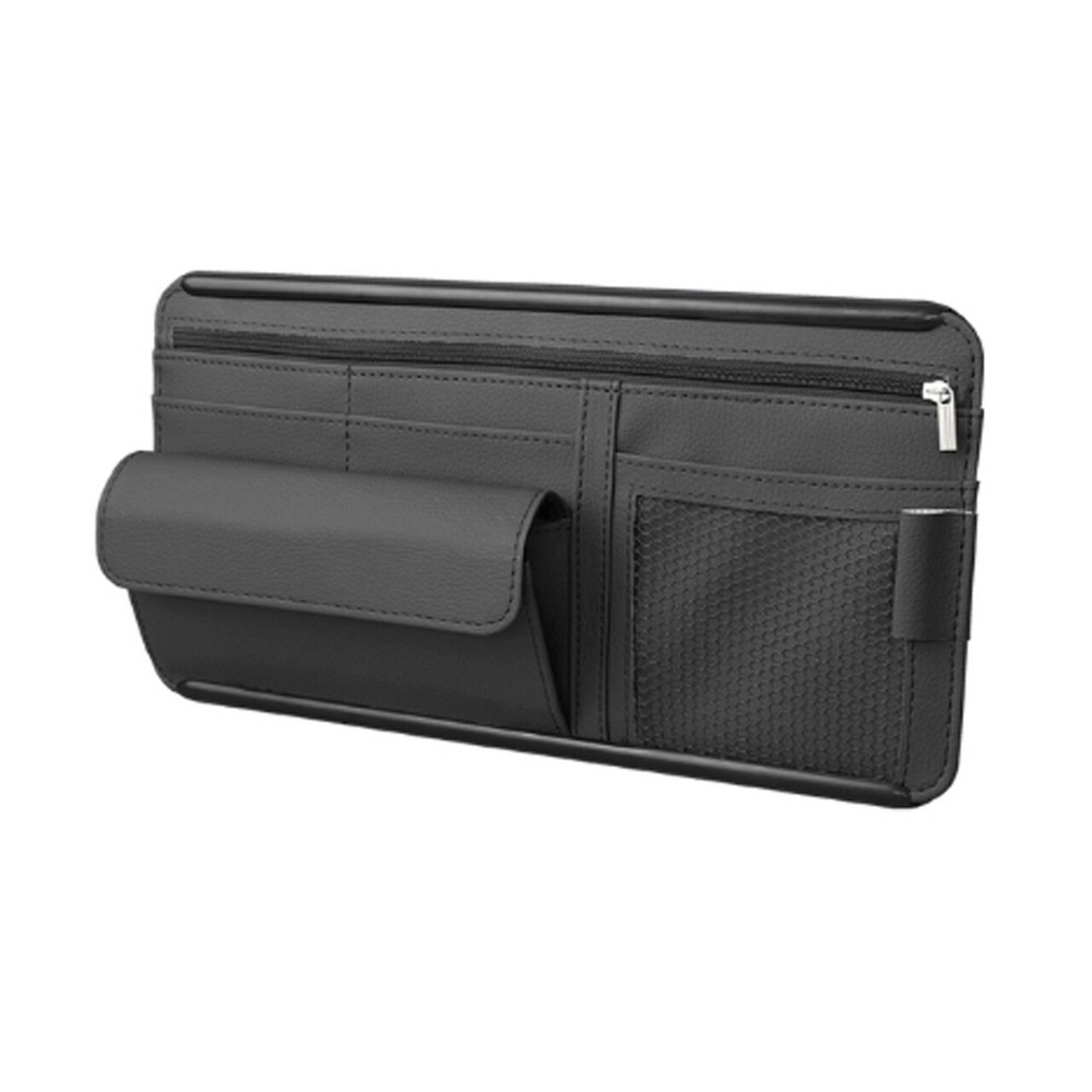 Car Sun Visor Organizer Pouch Bag Muti Pocket Card Storage Holder PU Leather USA