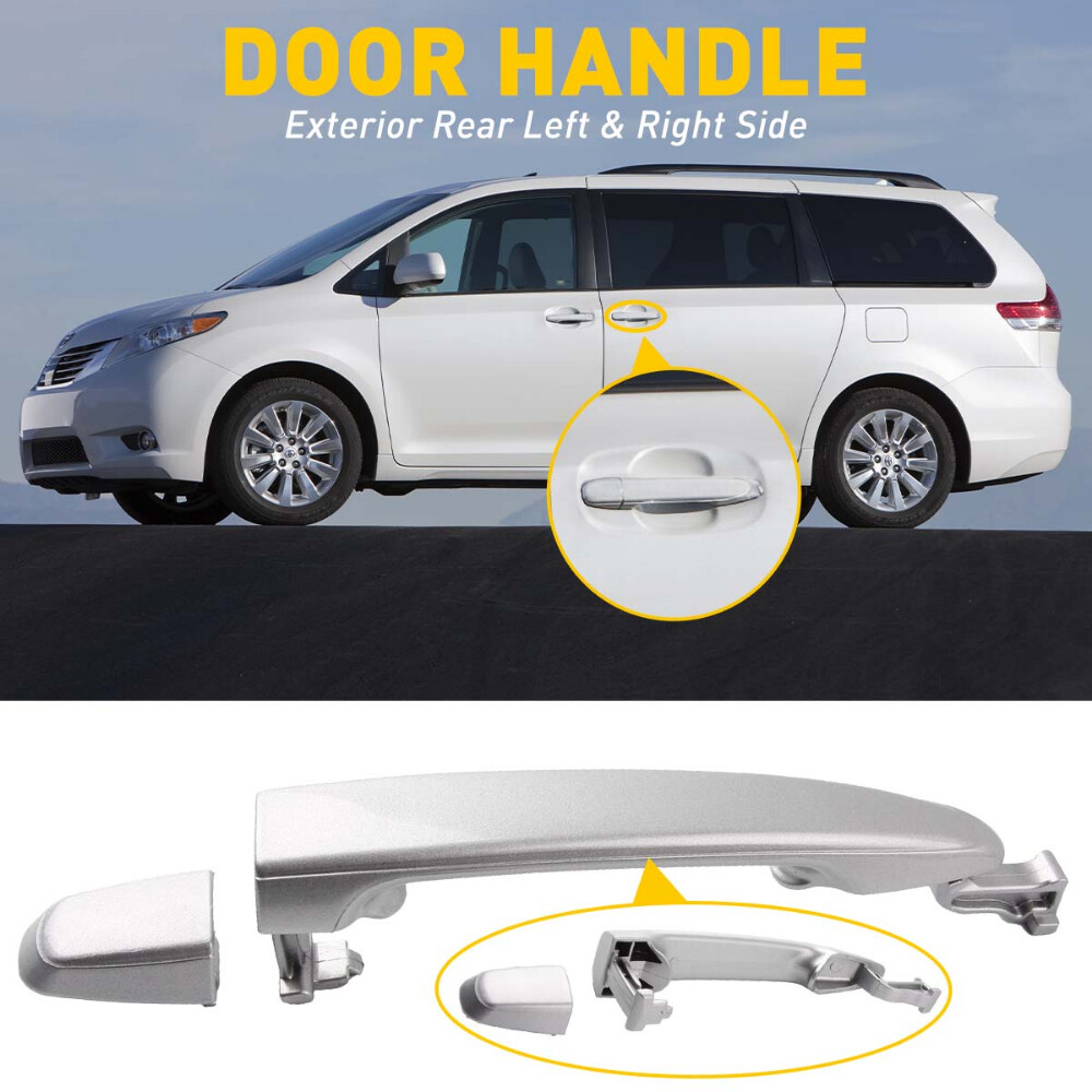 For 04-10 Toyota Sienna Outside Exterior Sliding Door Handle Left or Right Rear