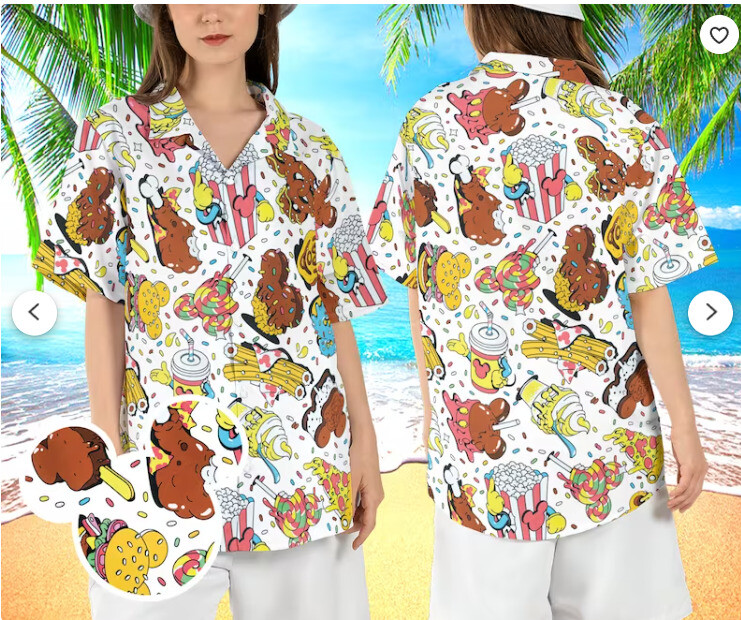 Disneyland Snacks 3D HAWAI SHIRT HALLOWEEN GIFT CHRISTMAS GIFT BEST PRICE