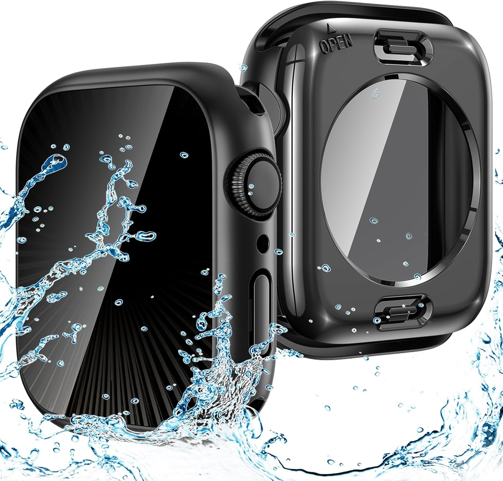 Privacy Waterproof Case Compatible for Apple Watch Screen Protector 46Mm 42Mm 45