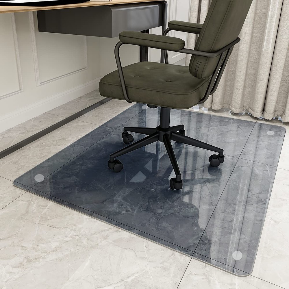 36x46 Inch Tempered Glass Chair Mat for Carpet - Office Floor Protector