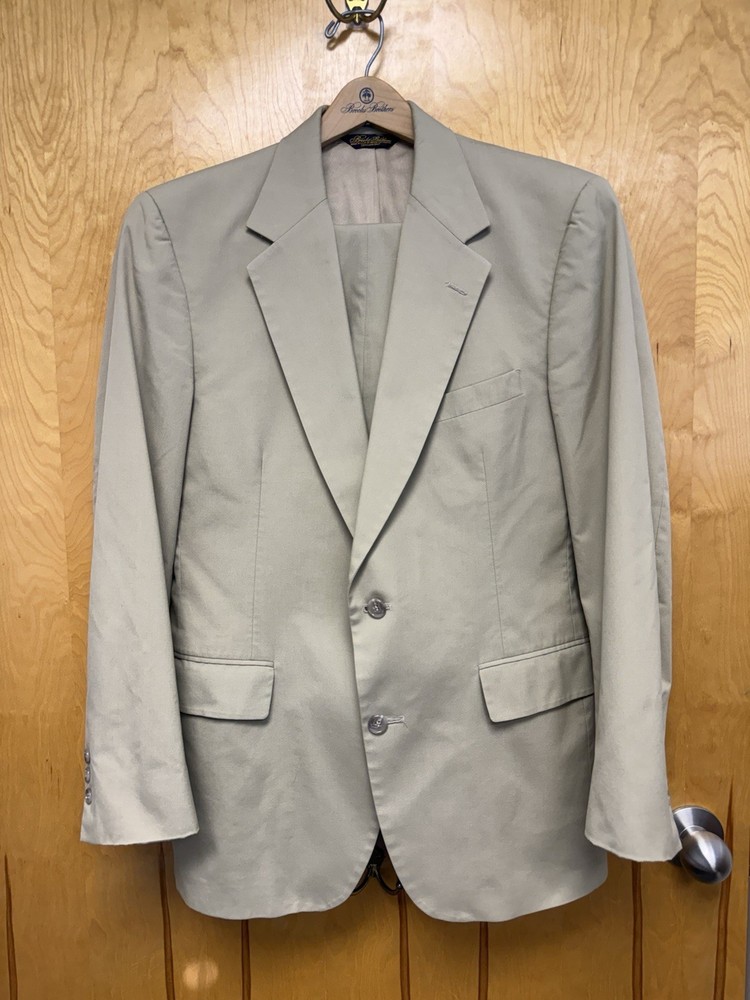 Brooks Brothers Tan Suit Made In USA 40R