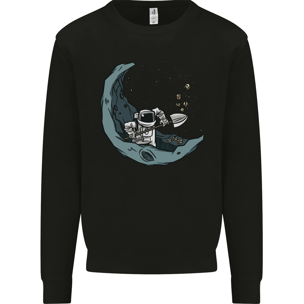 Cryptocurrency Mining the Moon Mens Sweatshirt Jumper