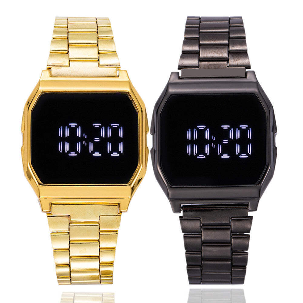 Unisex Square Business Waterproof Watch for Men and Women - Metal Strap