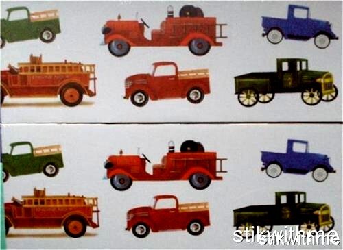 TRUCKS Antique Vehicles  HOME DECOR  Removable [12] WALL STICKERS  NEW FREE SHIP