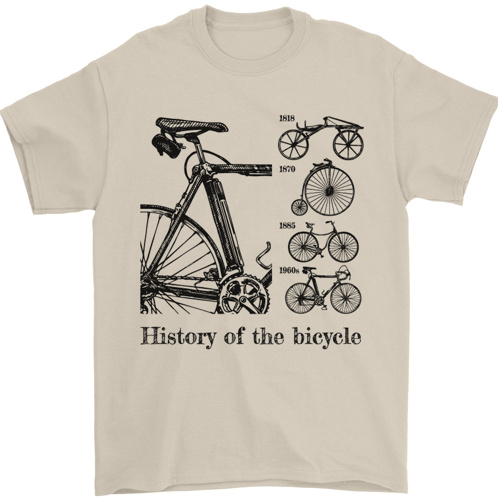 Vintage Bicycle Cycling Enthusiast T-Shirt for Men in 100% Cotton