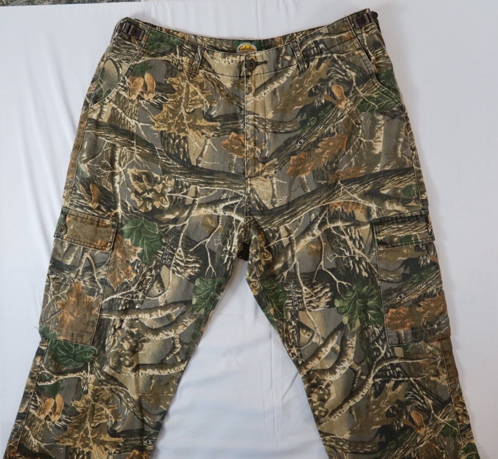 Vintage Y2K Cabelas Camo Cargo Pants Size 38 Brown Seclusion 3D Bag