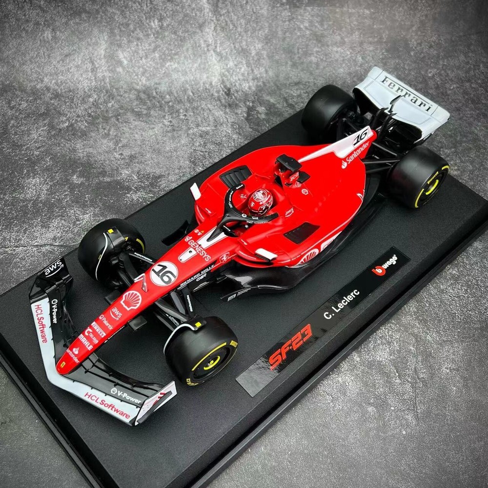 Bburago 1:18 Ferrari SF-23 F1 Model Las Vegas GP 2023 Charles Leclerc #16