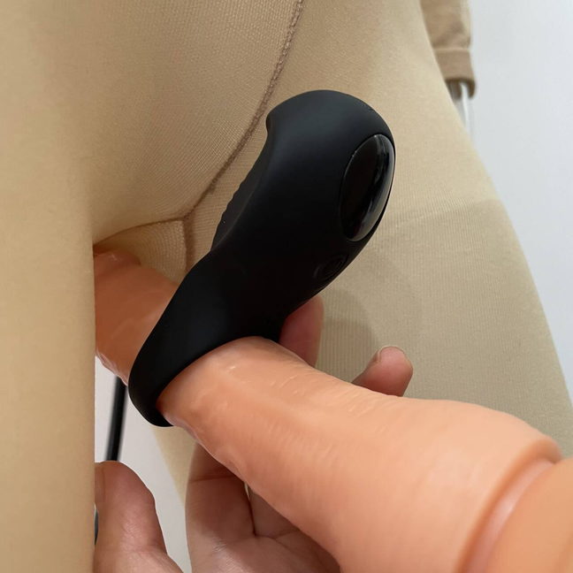 2-in-1 Couples Vibrator G-Spot Vibrating Cock Ring for Men Rechargeable Sex Toy