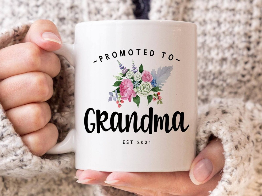 Promoted To Grandma Coffee Mug Pregnancy Announcement Coffee Mug Custom Gift To