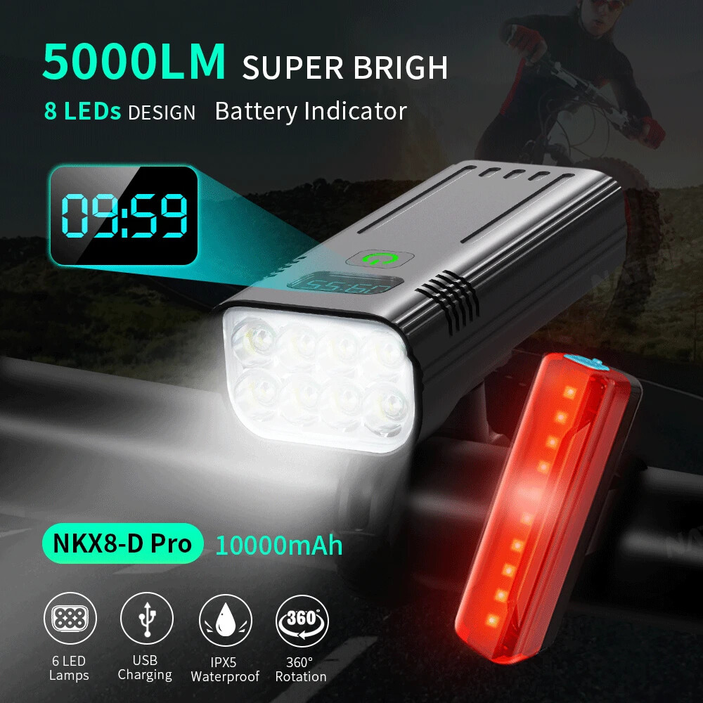 Bicycle Front Light Bicycle Front Bicycle Light Headlight Bike USB Rechargeable