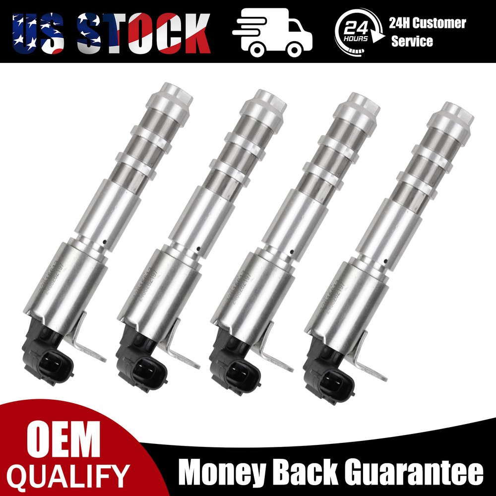 4PCS VVT Engine Variable Timing Solenoid Fit Cadillac Buick Chevy GMC 12626012