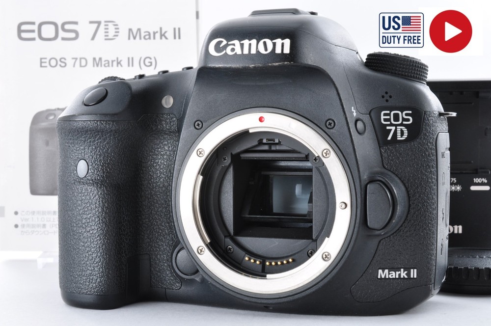 US Duty Free Canon EOS 7D 20.2MP Mark II Digital SLR Body  [Near Mint] #165