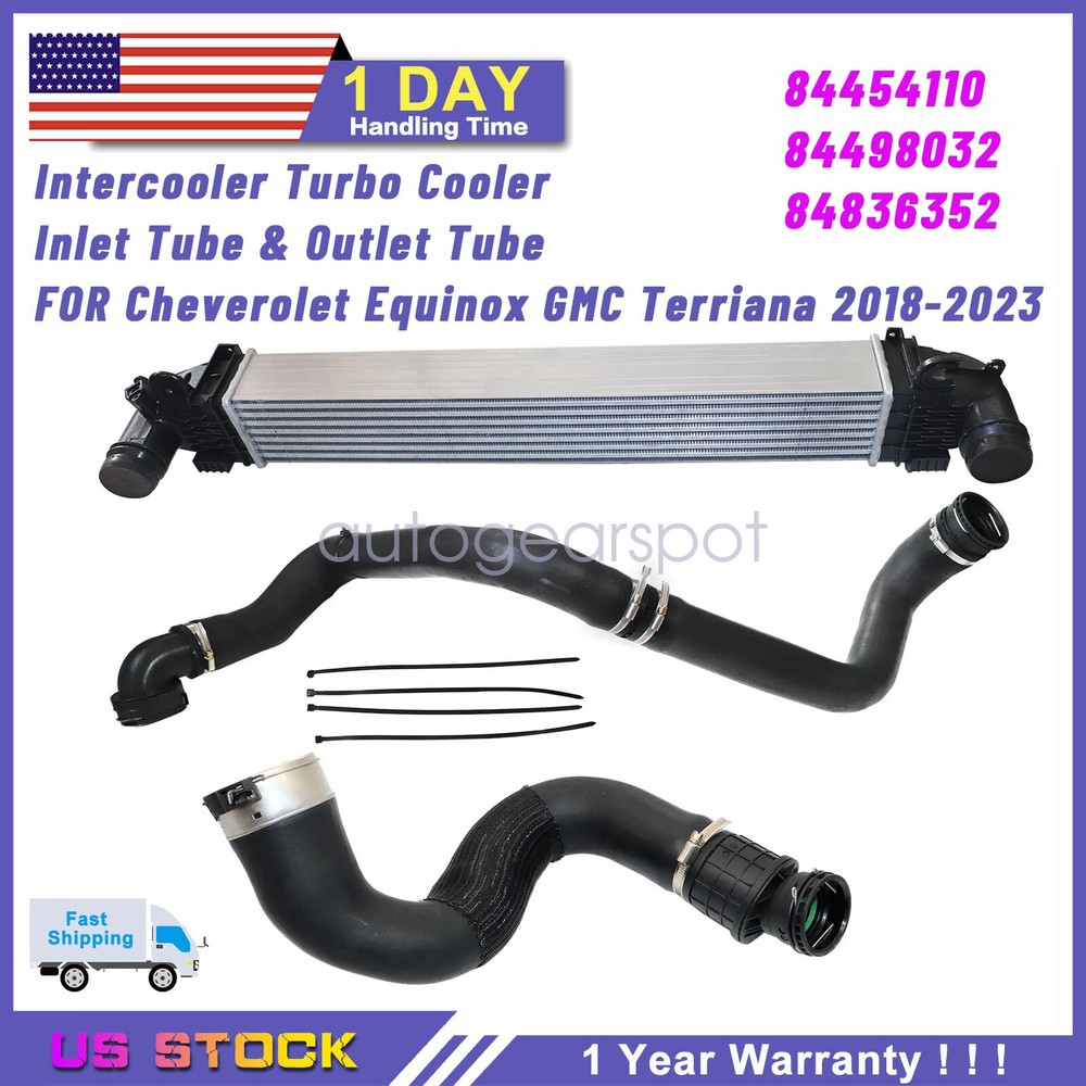 Turbo Intercooler with Inlet Outlet Tubes for Chevy Equinox 2018-2023