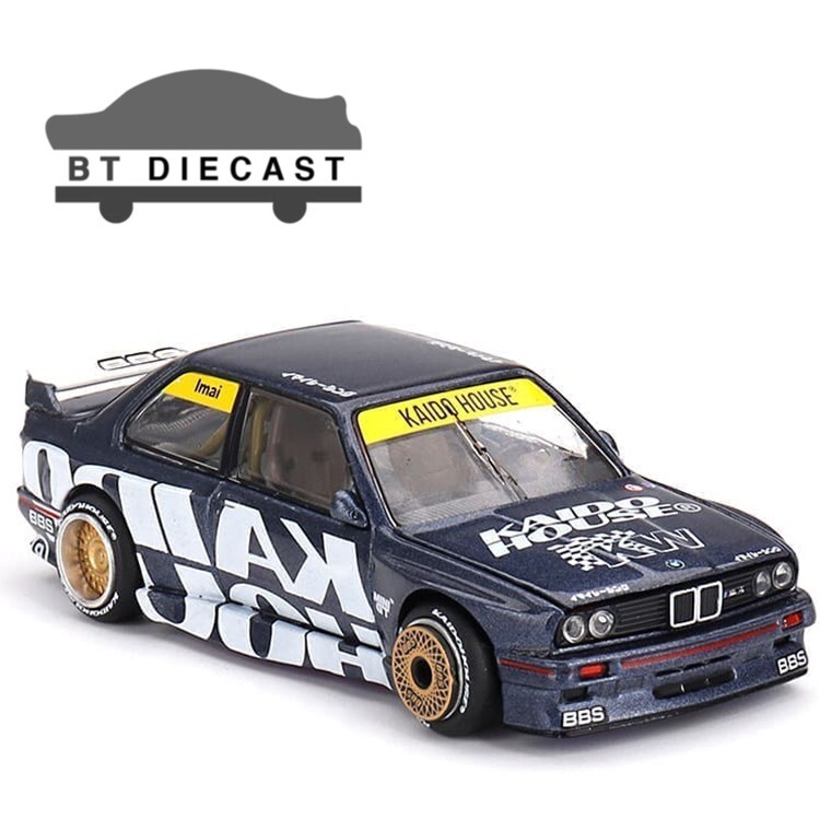 MINI GT x KAIDO HOUSE BMW M3 E30 KAIDO WORKS V1 1/64 DIECAST DARK BLUE KHMG154