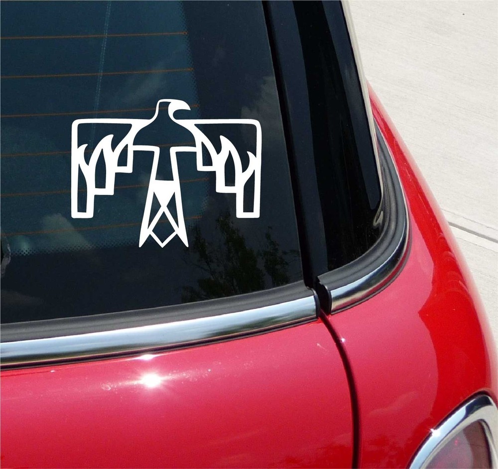 THUNDERBIRD INDIAN TOTEM POLE GRAPHIC DECAL STICKER ART CAR WALL DECOR