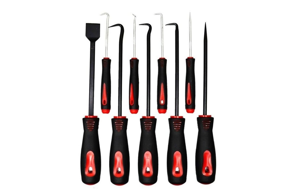 9pcs Scraper Hook and Pick Set Car Removal Tools O Rings Seals Rubber Handle