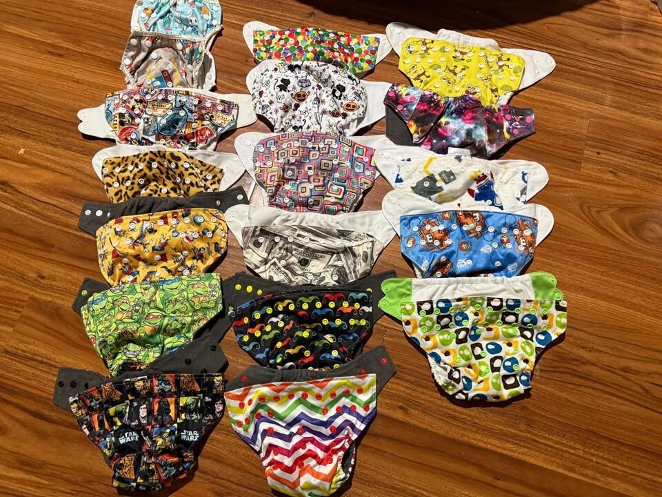 Set of 18 Cloth Diaper Covers (Barely used and some unused) - Extremely cute!!!