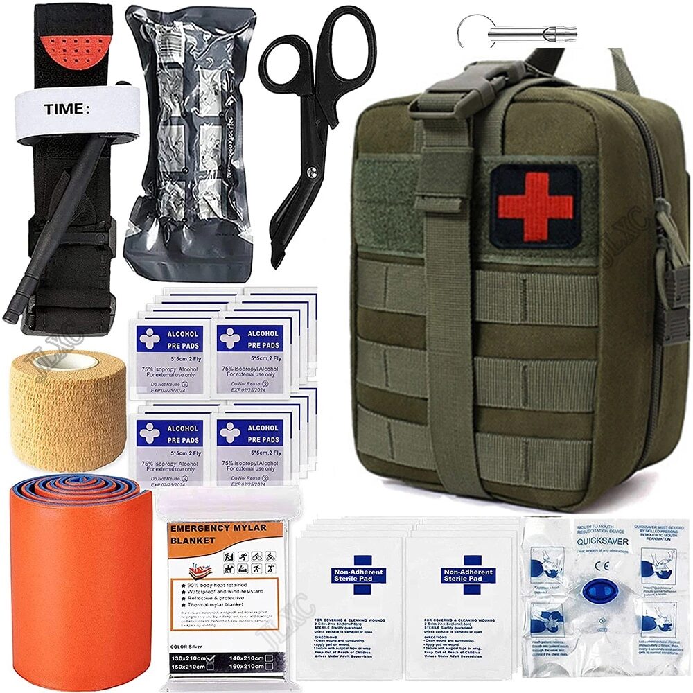 Military Tactical Survival First Aid Kit for Camping and Emergency Preparedness