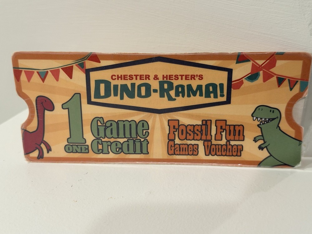 Disney World Animal Kingdom Chester & Hester’s Dino-Rama 1 Game Ticket Voucher-image