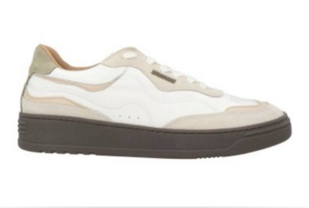 ALOHAS Women's Tan Khaki Green Leather Suede Sneakers Comfort Shoes Size 7