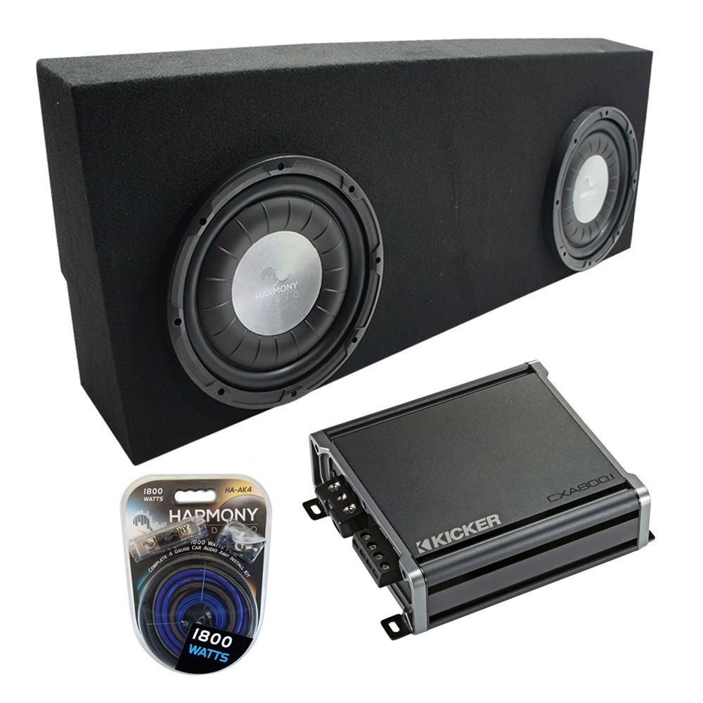 07-13 Toyota Tundra CrewMax Harmony HA-F124 Dual 12in Sub Box with CXA8001 Amp