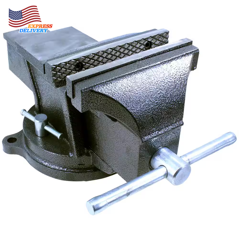 6 In. Heavy-Duty Bench Vise with Swivel Base FREE SHIPPING USA