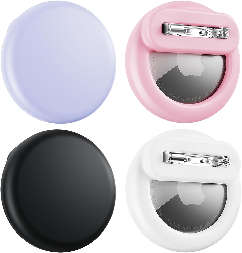 Apple AirTag 4-Pack Hidden Tracker Case with Secure Invisible Pin for Kids  