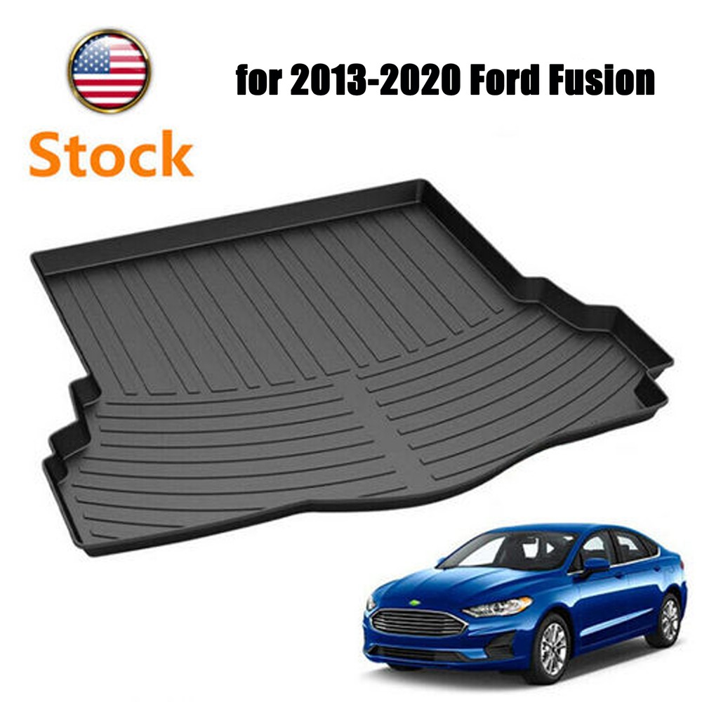 for 2013-2020 Ford Fusion Gas Engine Rear Trunk Tray Cargo Liner Mat Black