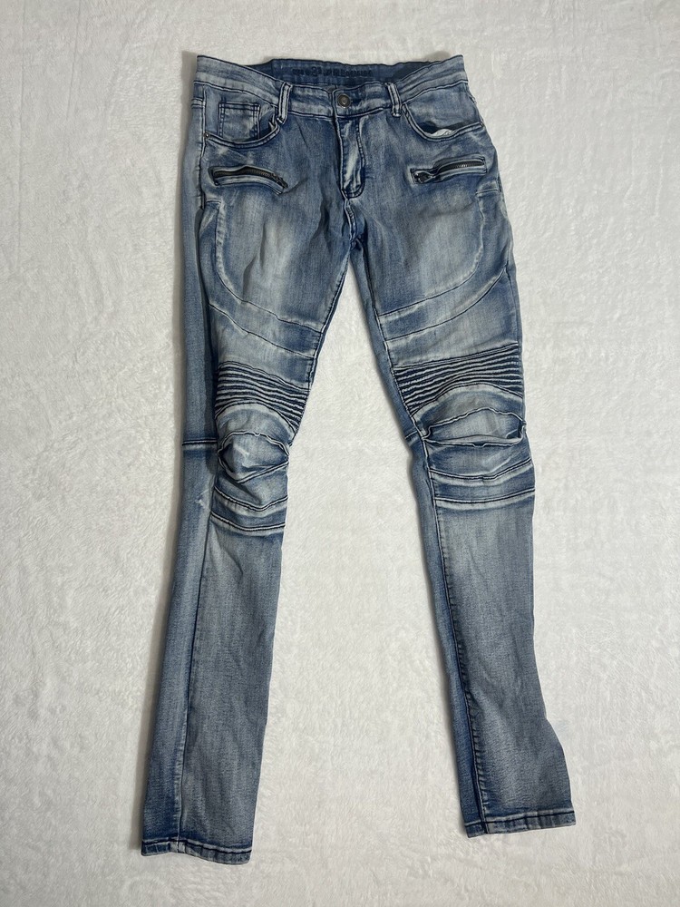 Supreme Flex Skinny Jeans Mid Rise Medium Wash Blue Size 32x34