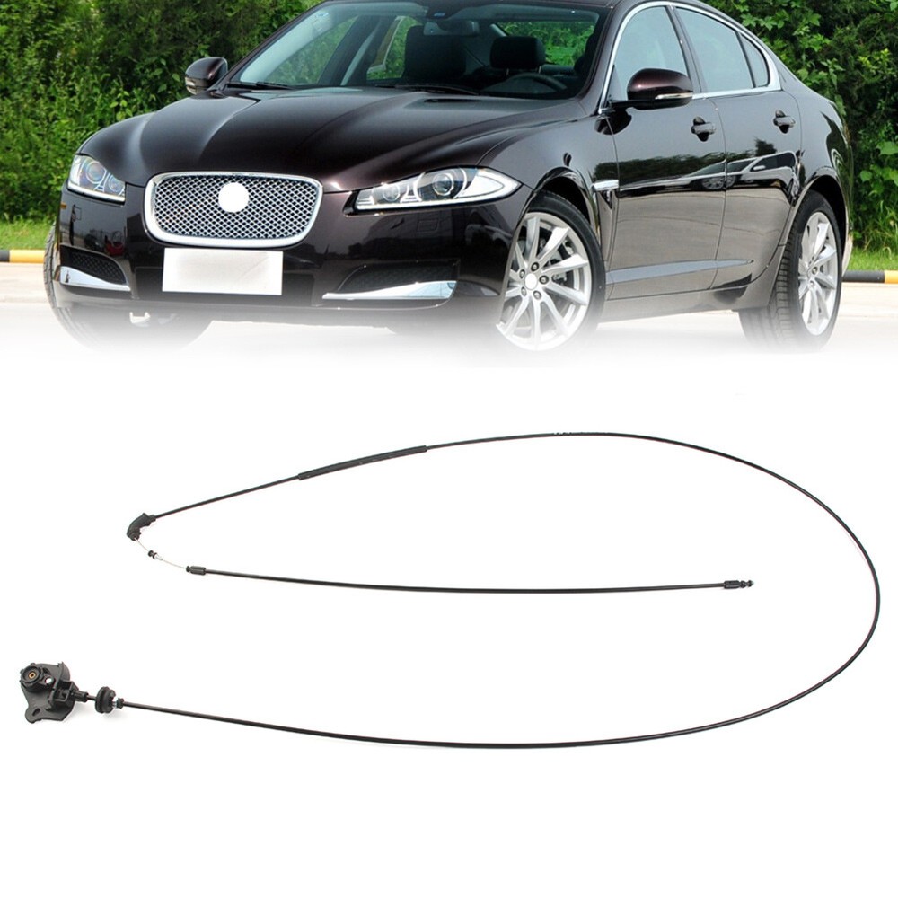 1x Black Front Hood Release Cable For Jaguar XF 2009-2015 C2Z29301