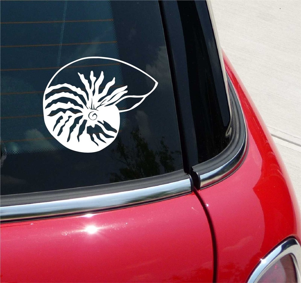NAUTILUS SEA SHELL SEASHELL GRAPHIC DECAL STICKER ART CAR WALL DECOR
