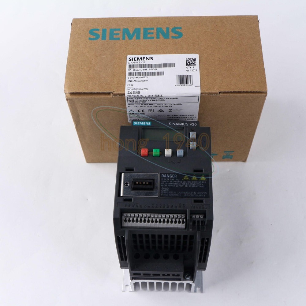 1PCS New Siemens 6SL3210-5BE15-5CV0 V20 Convertor 0.55KW 3AC 380V