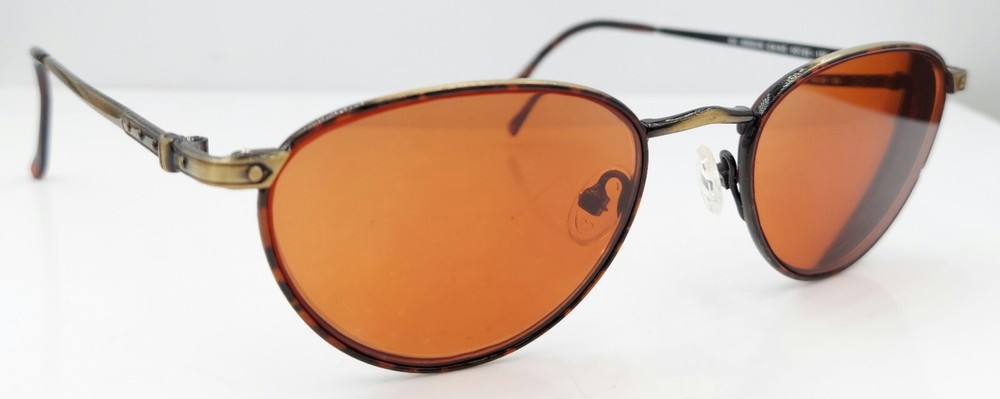 Vintage Guess GU896 Brown Gold Oval Metal Sunglass Frames Only Retro Eyewear Classic Design