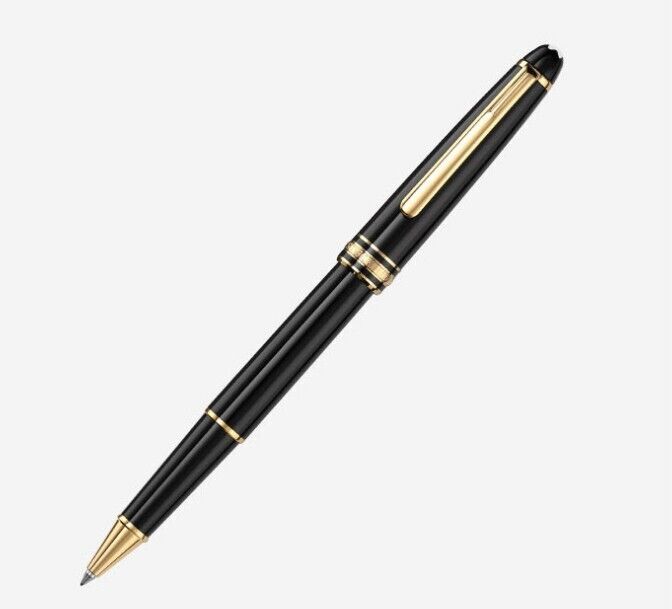 NEW Montblanc Gold Finish Meisterstuck Classique Luxury Rollerball Pen 163P