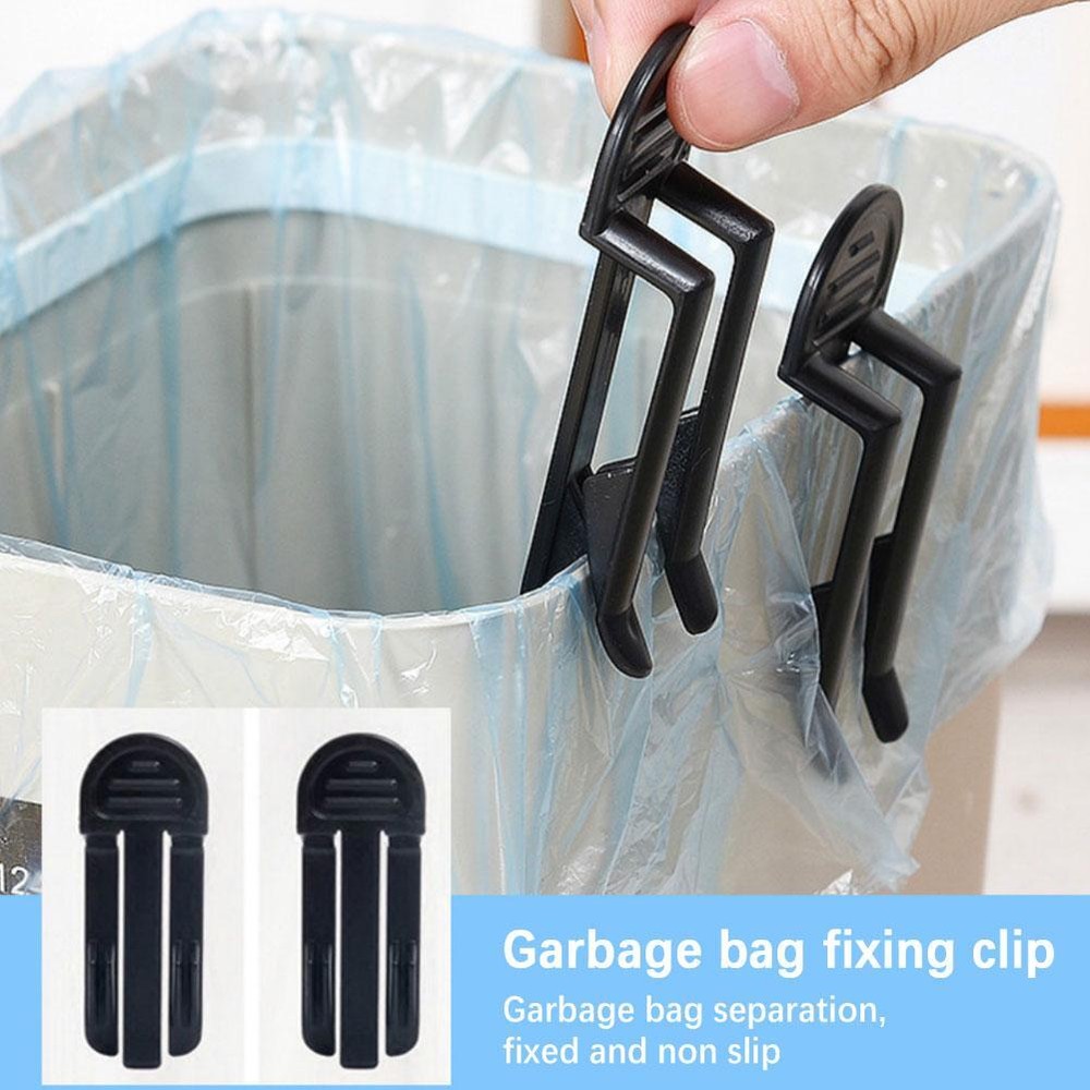 Rubbish Bag Holder Buckle Edge Clip Garbage Bin Organizer UKSY J1L5