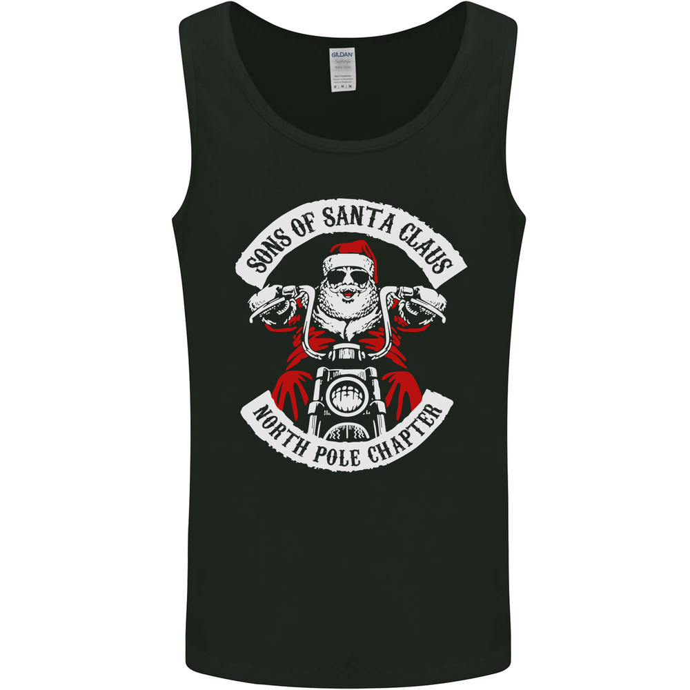 Sons of Santa Biker Motorcycle Christmas Mens Vest Tank Top