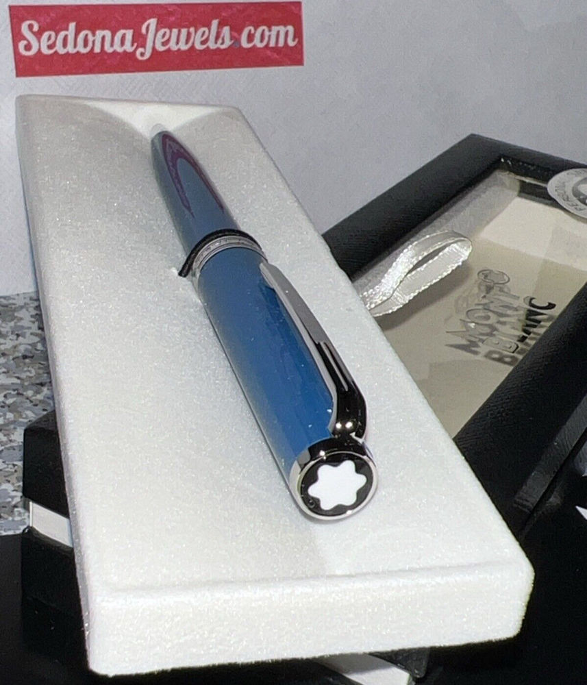 Montblanc Pix Coy Petrol Blue IF Ballpoint Pen Flight Box Sealed with Voucher 125321-image