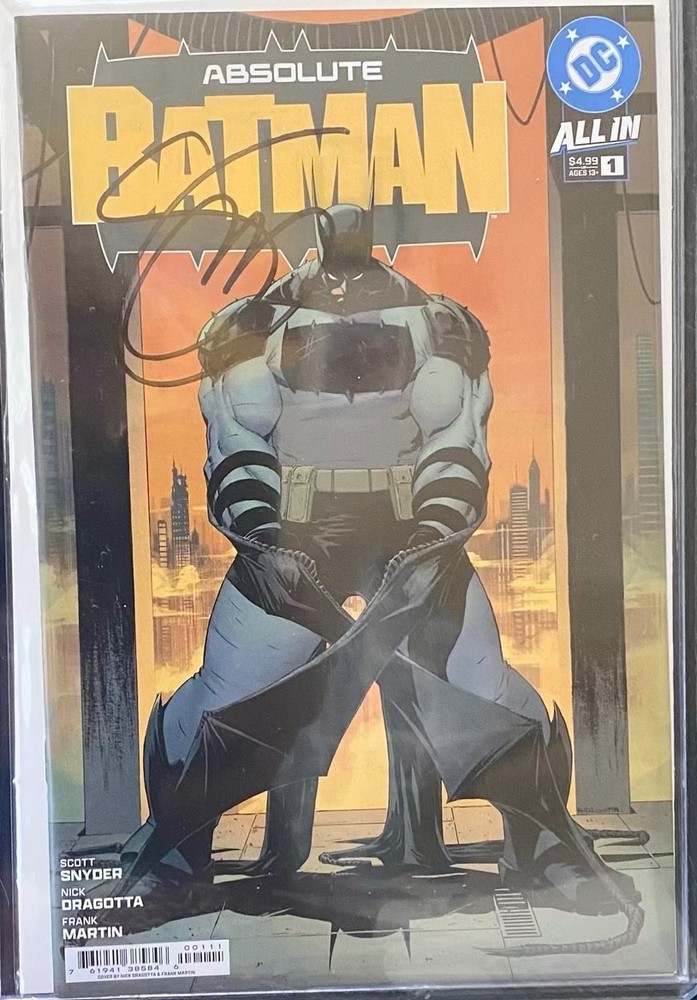 Absolute Batman #1 Nick Dragotta Cover Signed by Scott Snyder
