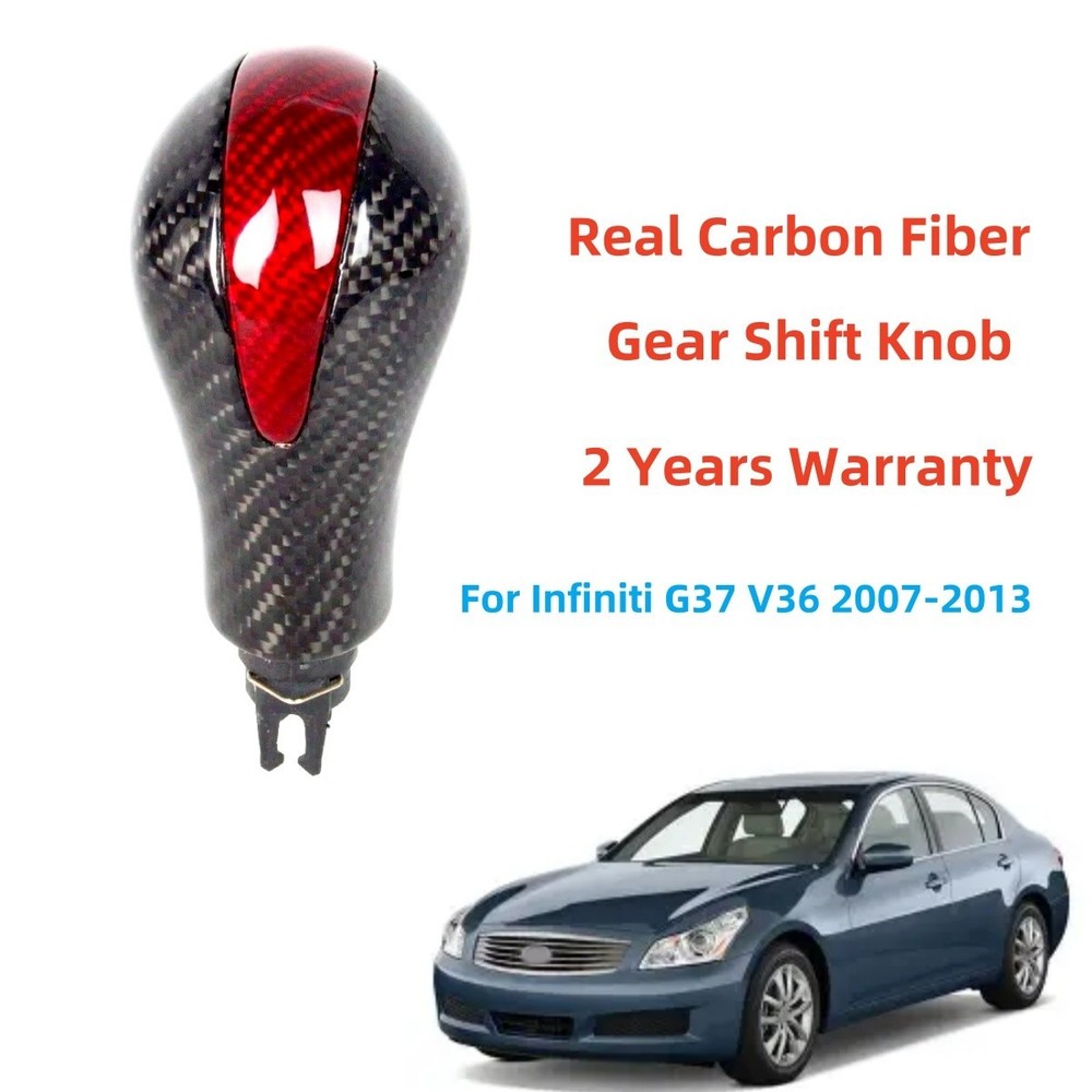 Real Carbon Fiber Automatic Gear Shift Knob For Infiniti G37 V36 2007-2013