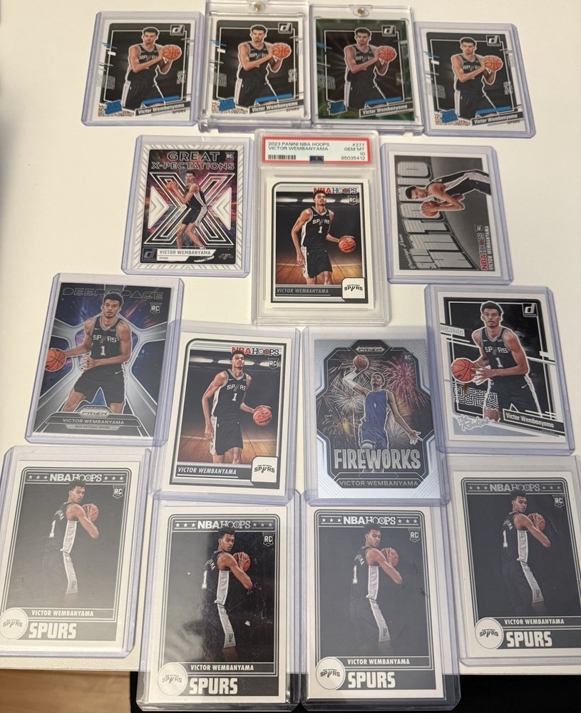 Victor Wembanyama 15 Rookie card lot.. Including PSA 10 ROOKIE WEMBY!!