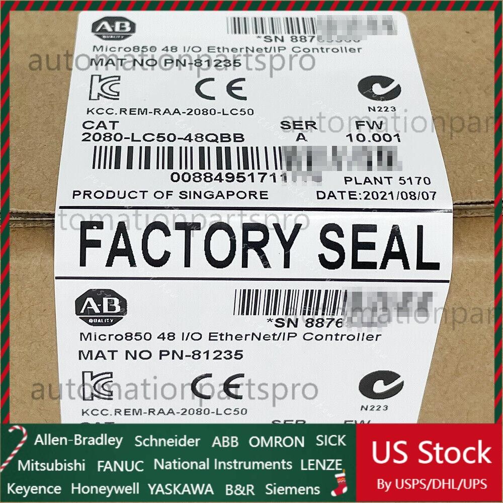 NEW Sealed AB Allen-Bradley 2080-LC50-48QBB Micro850  EtherNet/IP Controller