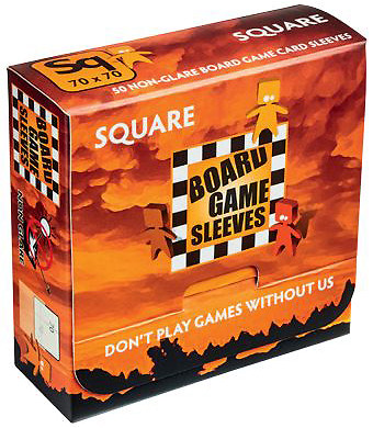 Square Boad Game Sleeves (50ct) - Clear Arcane Tinmen GAMING SUPPLY BRAND NEW