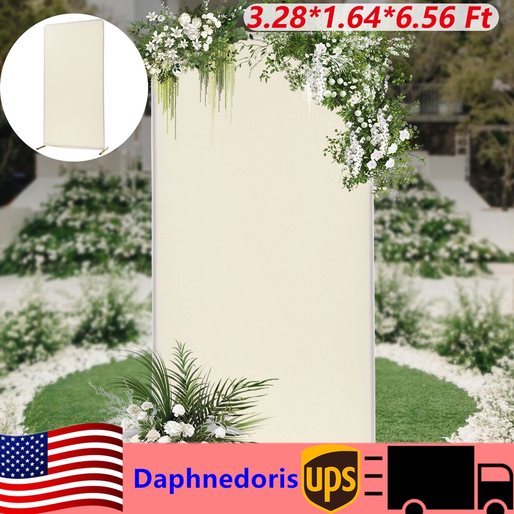 1x2m Gold Beige Wedding Backdrop Stand for Ceremony Decorations