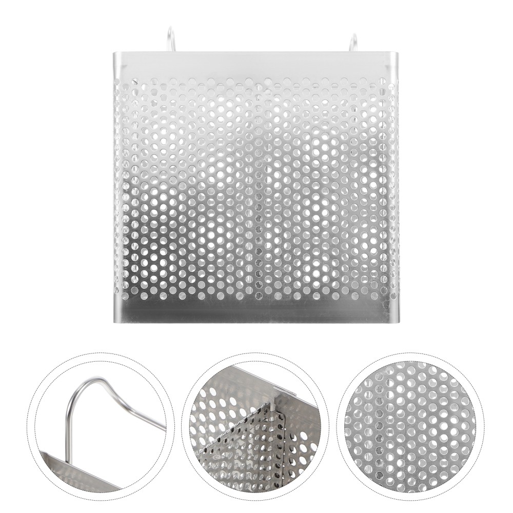 Stainless Steel Chopstick Holder with Hooks Hanging Utensil Drainer Rack